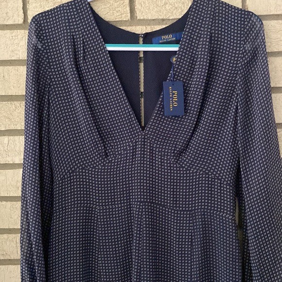 Womans Polo Ralph Lauren dress size 8 Navy blue NWT - Picture 2 of 9